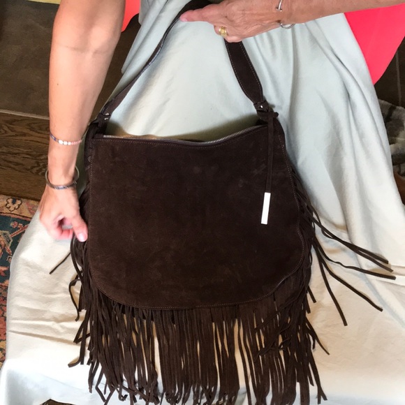 Cowboy Genuine Suede Tassel Boho Bag - Picture 2 of 3